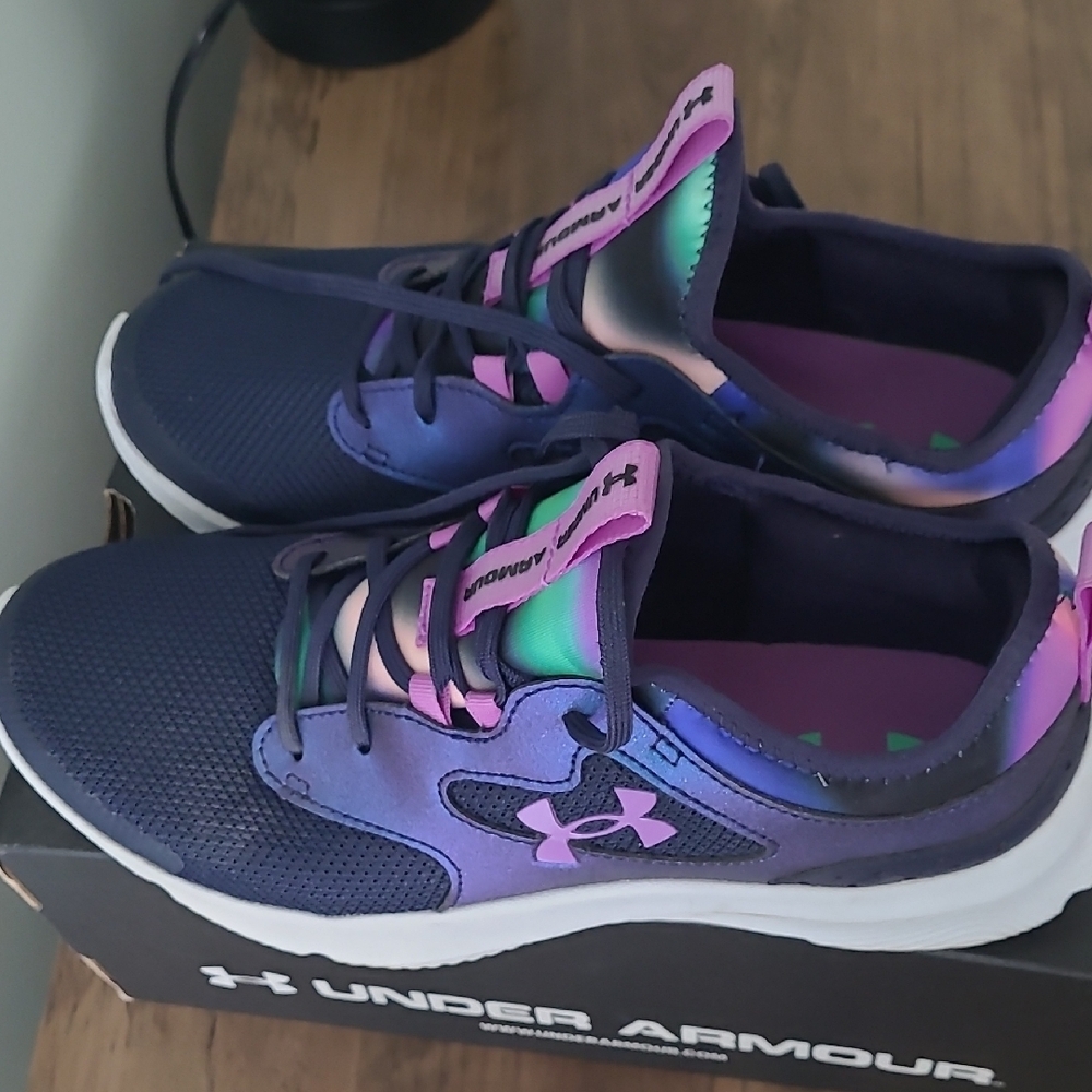 Under Armour Navy and Lavender Athletic Shoes